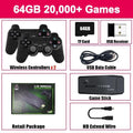 Showlu Fashion Store TECTINTER 4K Retro Game Stick with wireless controllers and built-in 40,000 games for TV gaming.