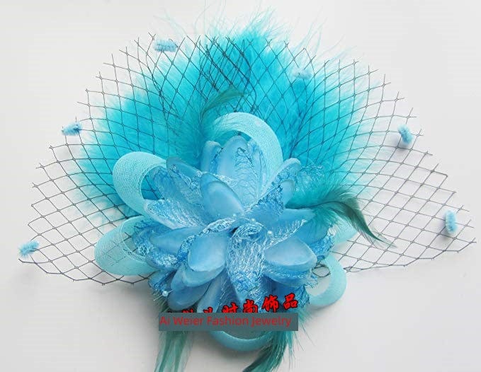 Vintage black and red feather hair clip with white feather accents, stylish noble side barrette for elegant hair accessories.