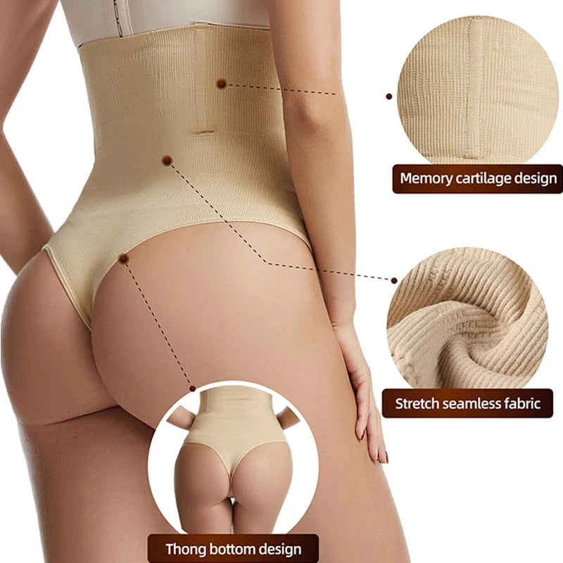 Showlu Fashion CXZD women's high waist tummy control body shaper with slimming design and butt-lifting features, for waist and weight loss.