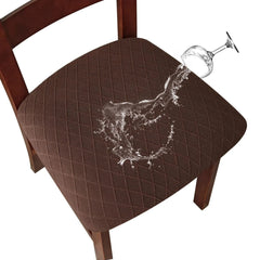 WaterProof Chair Seat Cover Dining Room Chair Covers Removable Washable Elastic Cushion Covers for Upholstered Dining Chair - SHOWLU FASHION STORE