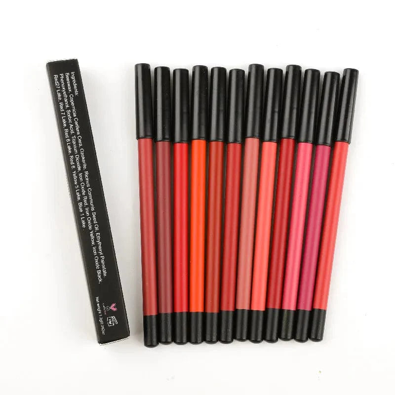 Showlu Waterproof Lip Liner in creamy matte nude, long-lasting pencil with waterproof formula, perfect for natural lip definition.