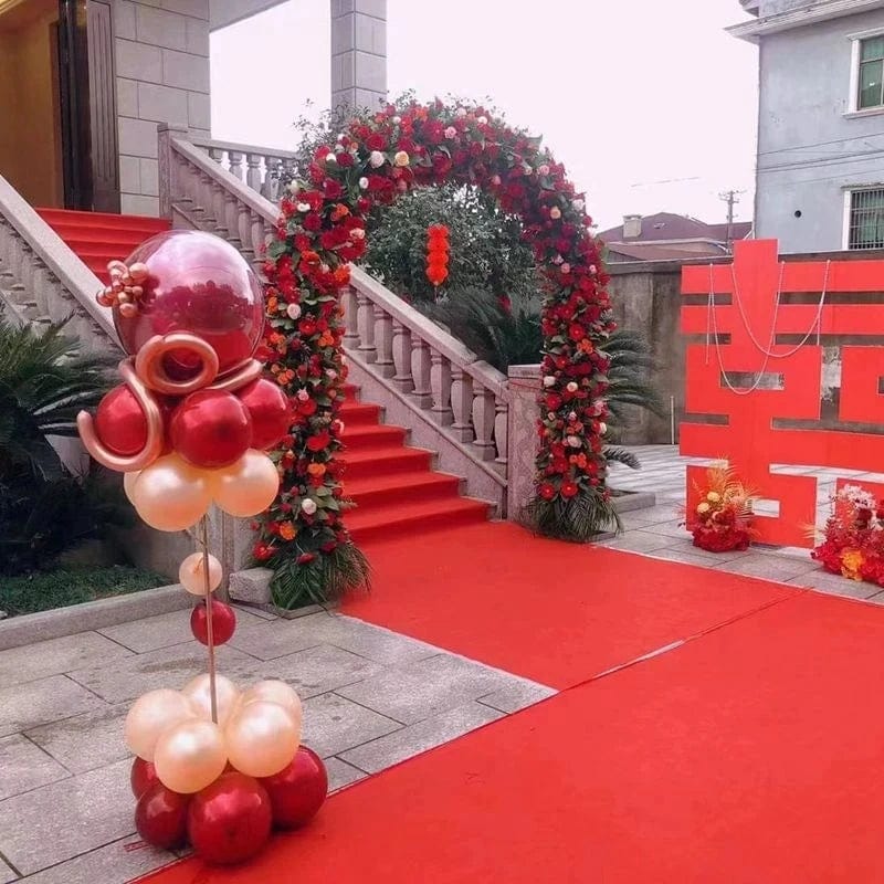 Red wedding carpet runner by SHOWLU FASHION STORE, non-woven disposable aisle for wedding ceremonies and special events.