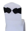 Wedding spandex chair sash with satin lycra bow tie band, decorative wedding and event chair decor, Showlu Fashion Store