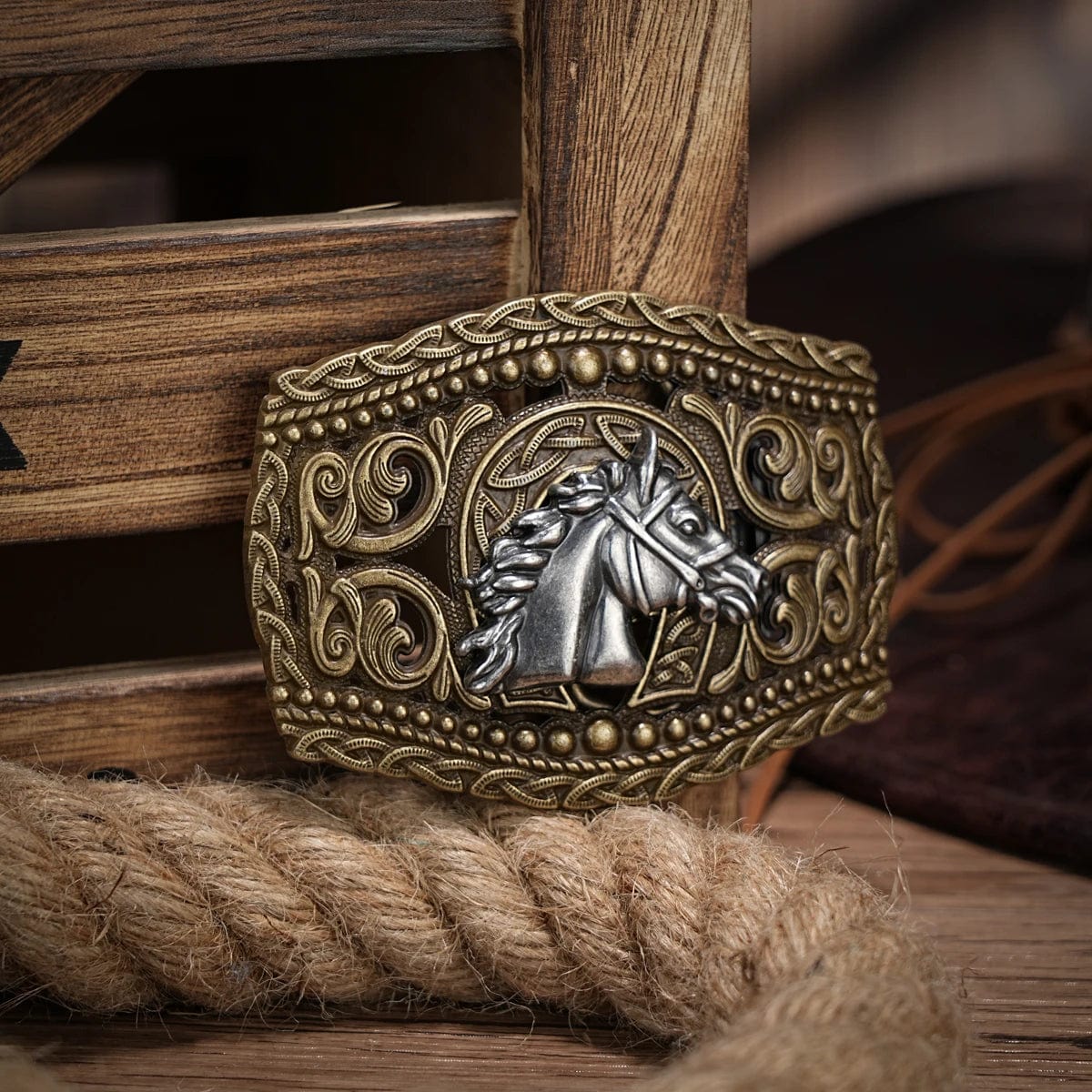 Western Belt Buckle Initial Vintage - Cowboy Rodeo Silver Large Skull Belt Buckle for Men Women - SHOWLU FASHION STORE