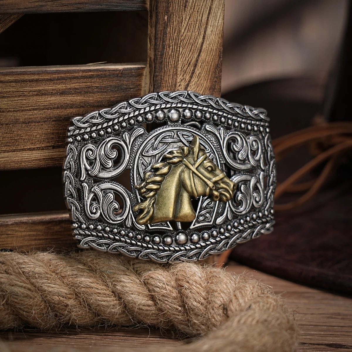 Vintage silver skull western belt buckle with cowboy rodeo design, large size, suitable for men and women.