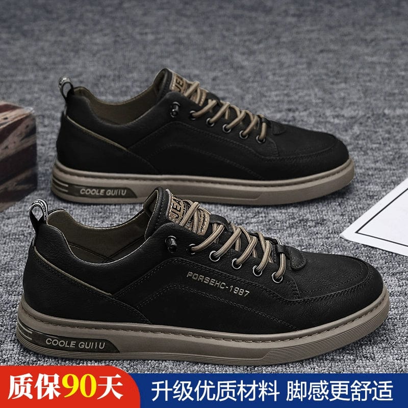 White Autumn Leisure Flats Men's Shoes - SHOWLU FASHION STORE