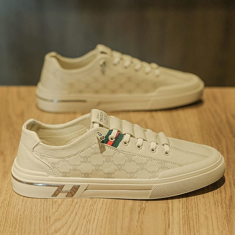 White Autumn Leisure Flats Men's Shoes - SHOWLU FASHION STORE