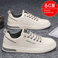 Liboti men's white leisure flats by SHOWLU FASHION STORE, casual PU leather shoes with round toe design for men.