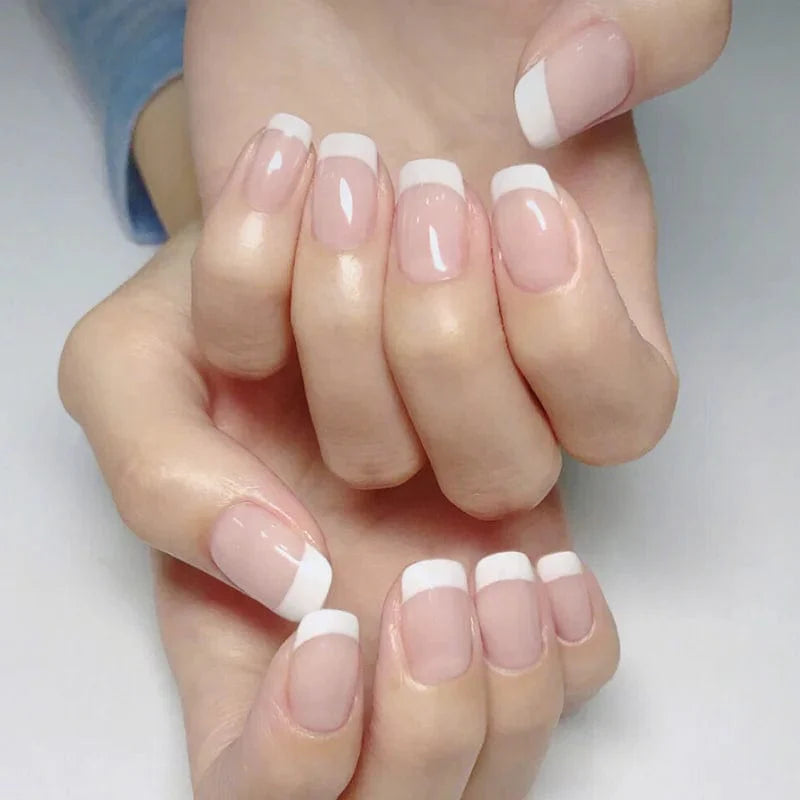 BigBull Square Full Cover French Press On false nails by Showlu Fashion Store, coffin-shaped ABS tips in a stylish nail design.