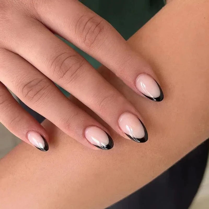 Square full cover French press-on false nails by BigBull, coffin-shaped ABS tips for stylish acrylic nail enhancement.