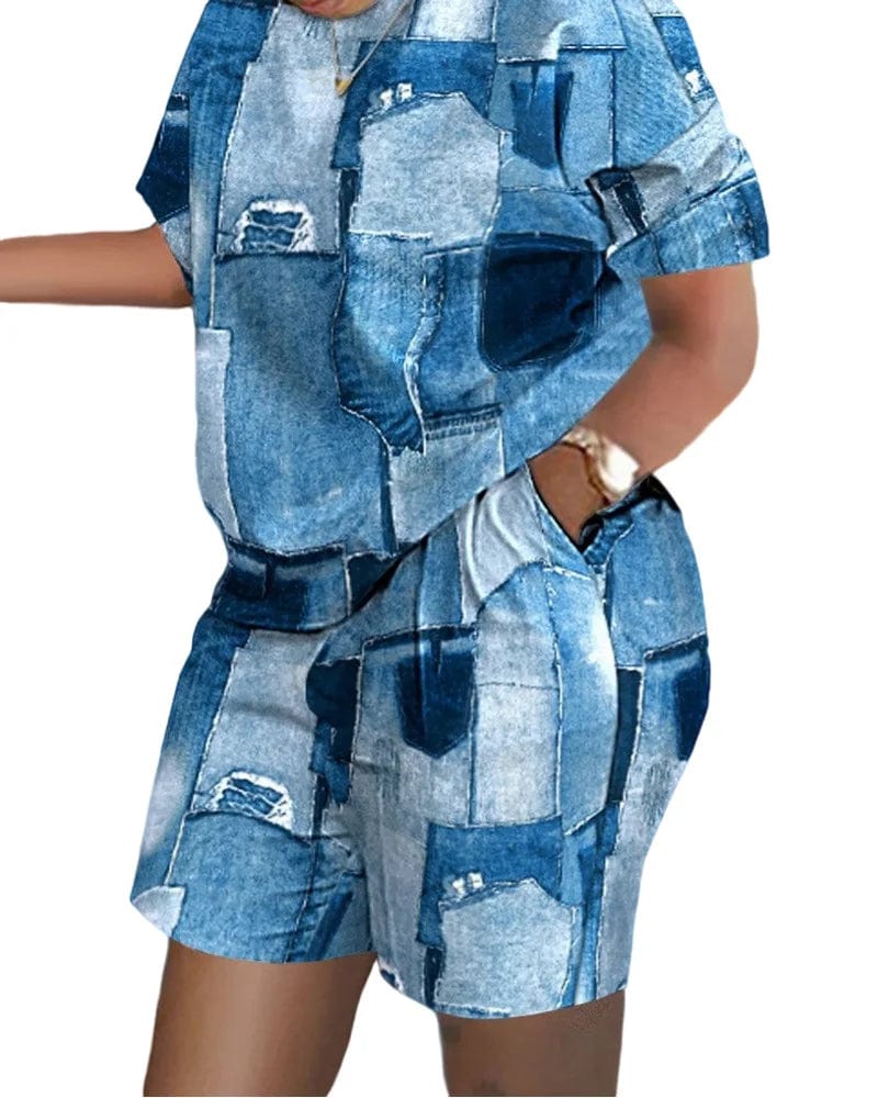 Owner Girl Women's summer two-piece set with letter print T-shirt and shorts, casual outfit for warm weather, by SHOWLU FASHION STORE