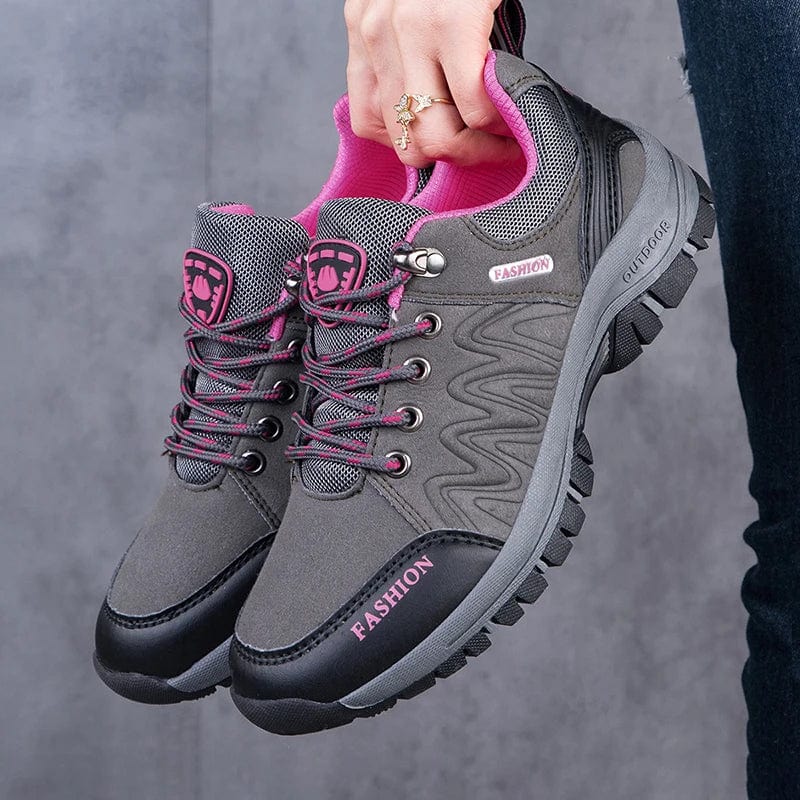 Women's waterproof hiking shoes by SHOWLU FASHION STORE, non-slip outdoor sneakers with rugged soles and comfortable fit for walking.
