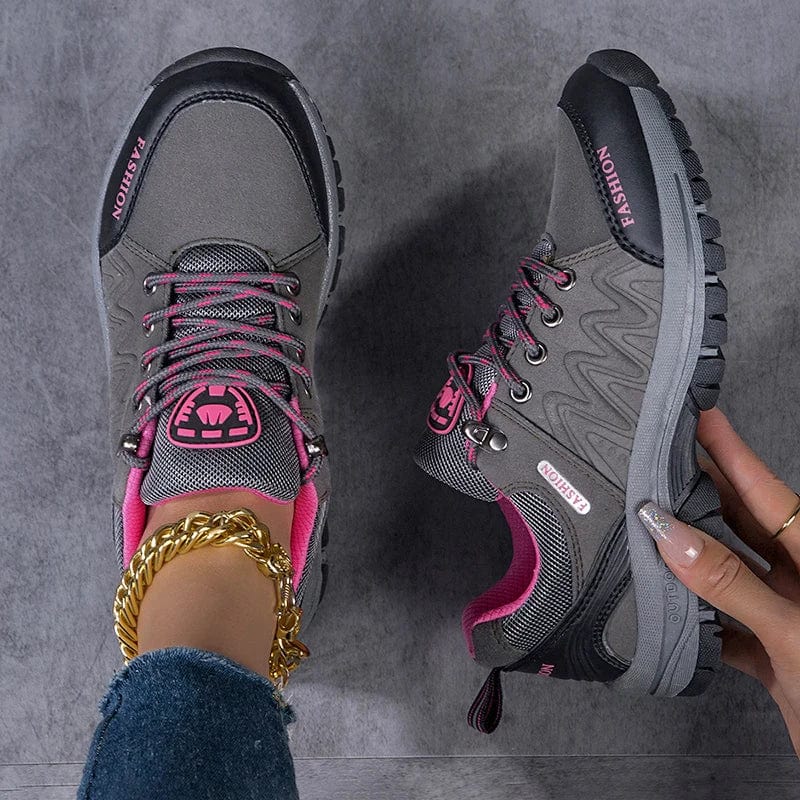 Women’s waterproof hiking shoes by SHOWLU FASHION STORE, non-slip outdoor walking sneakers with rugged soles and breathable design.