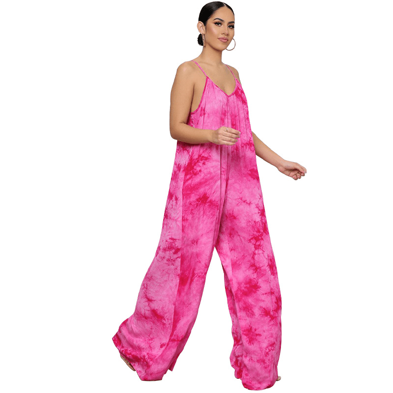 Women wearing a loose-fit, wide-leg tube top jumpsuit by Showlu Fashion, perfect for summer style.