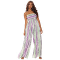 Women wearing Showlu Fashion loose wide-leg tube top jumpsuit, perfect for summer, featuring a relaxed fit and stylish design.