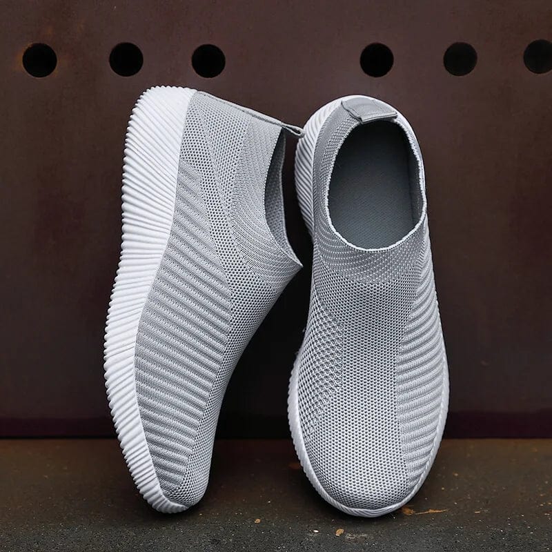 Women's slip-on vulcanized sneakers by SHOWLU FASHION STORE, cotton fabric walking flats with a casual, comfortable style.