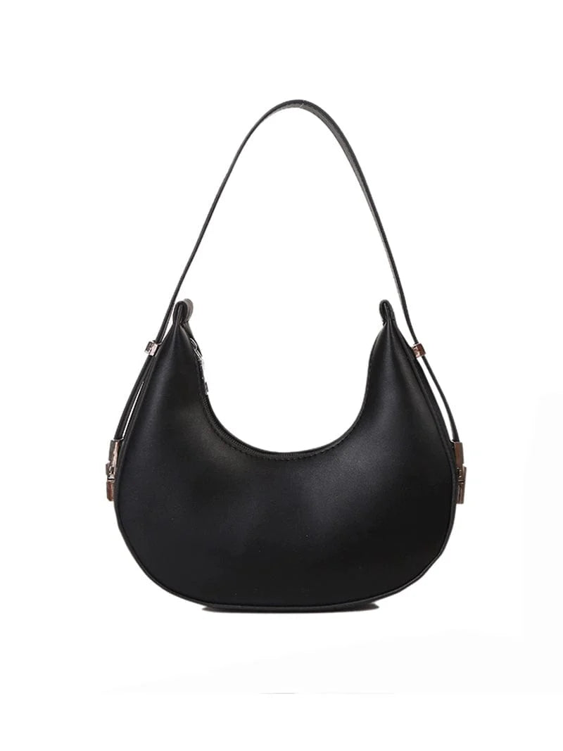 Women's PU leather saddle bag by SHOWLU FASHION STORE, Korean style shoulder satchel with sleek, compact design and top handle.