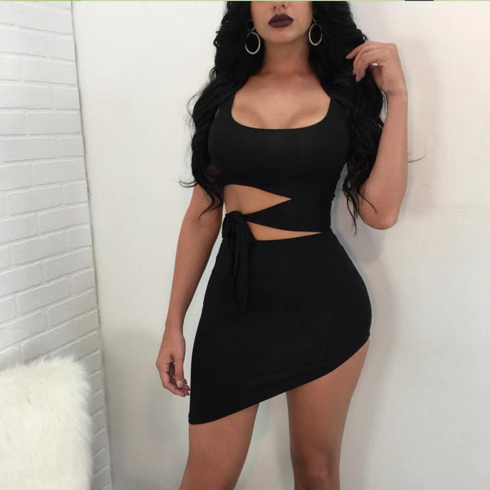Women's Club & Night Out Sexy Dresses Spaghetti Straps Backless Bodycon Mini Dress - SHOWLU FASHION STORE