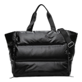 Showlu Women's Oxford yoga gym bag with large capacity, black travel satchel on one shoulder, ideal for fitness and travel.