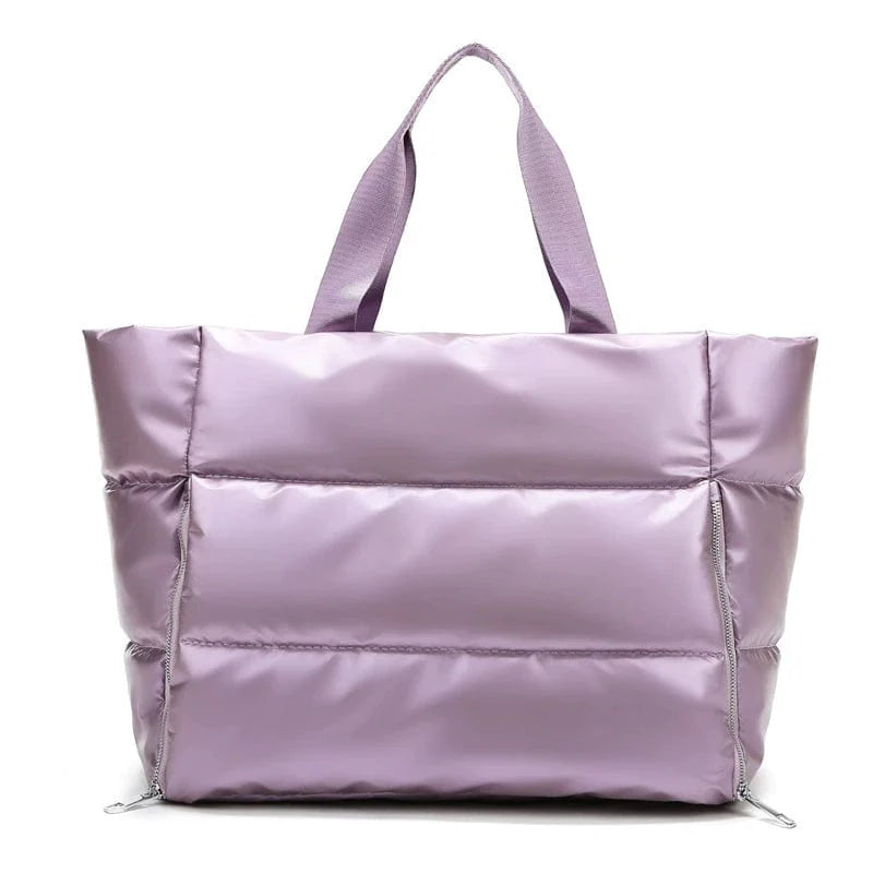 Showlu Women's Oxford yoga gym bag with large capacity, featuring a sleek design, shoulder strap, ideal for travel and workout sessions.