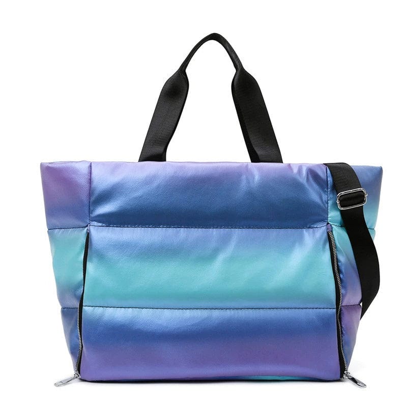 Showlu Women's Oxford yoga gym bag with large capacity, stylish travel satchel, designed for women to carry gym and travel essentials comfortably.