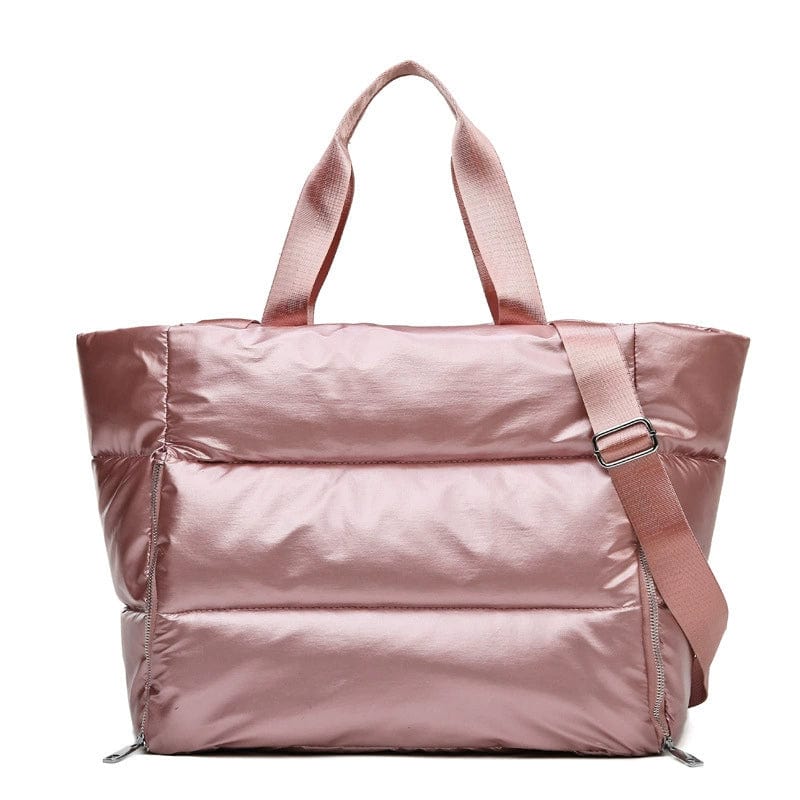 Showlu Women's Oxford yoga gym bag with large capacity, travel satchel style, featuring one shoulder strap and spacious interior.