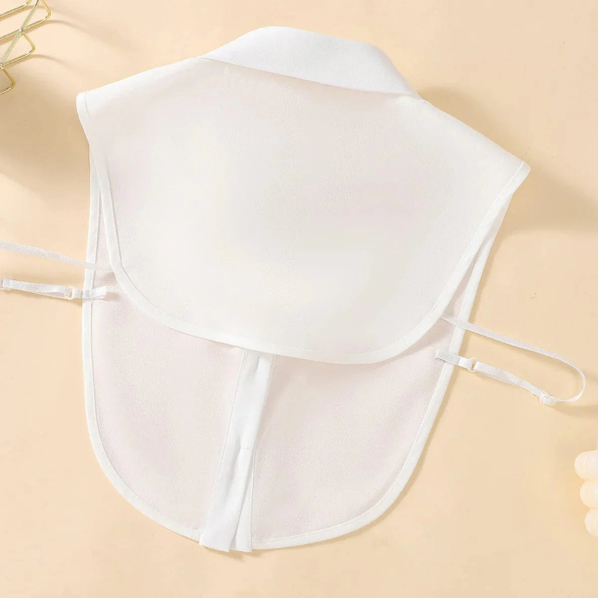 Showlu Women's Chiffon Fake Collar set with four professional and casual collar pieces in white, blue, pink, and khaki.