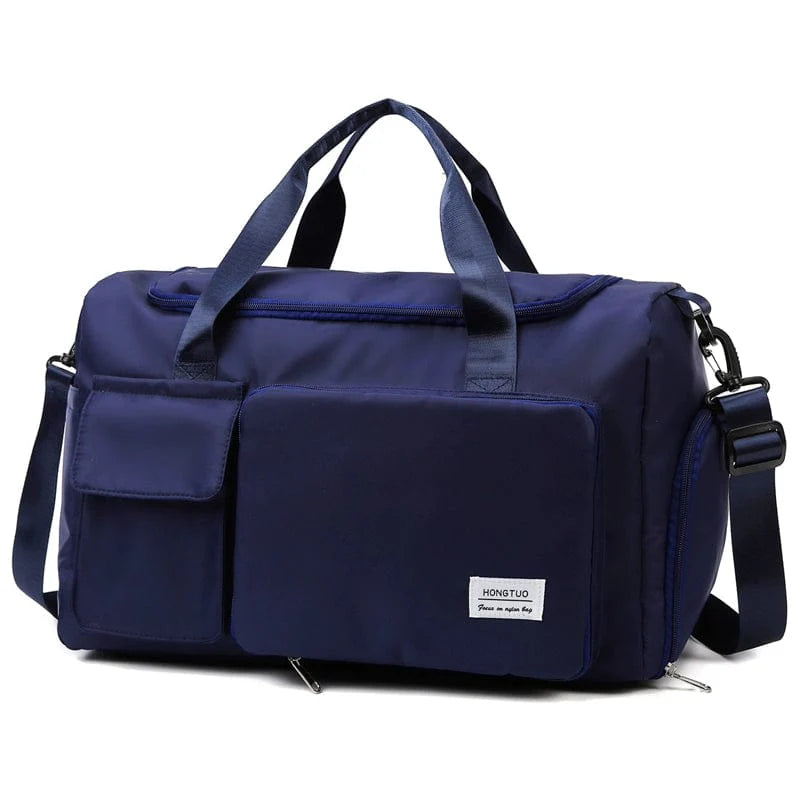 Large capacity Oxford travel bag for women, lightweight folding handbag suitable for outdoor travel, hospital, or student luggage.