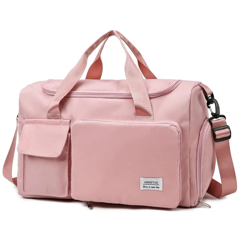 Large capacity Oxford travel bag for women, lightweight folding handbag, ideal for outdoor, hospital, or student luggage.