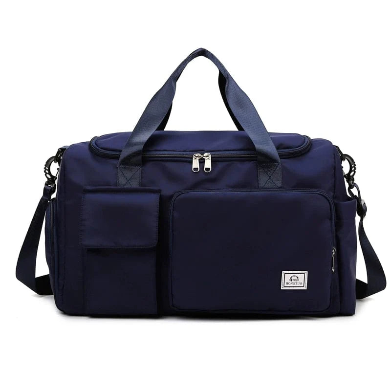 Large capacity lightweight Oxford travel bag for women, foldable and suitable for outdoor, hospital, or student luggage use.