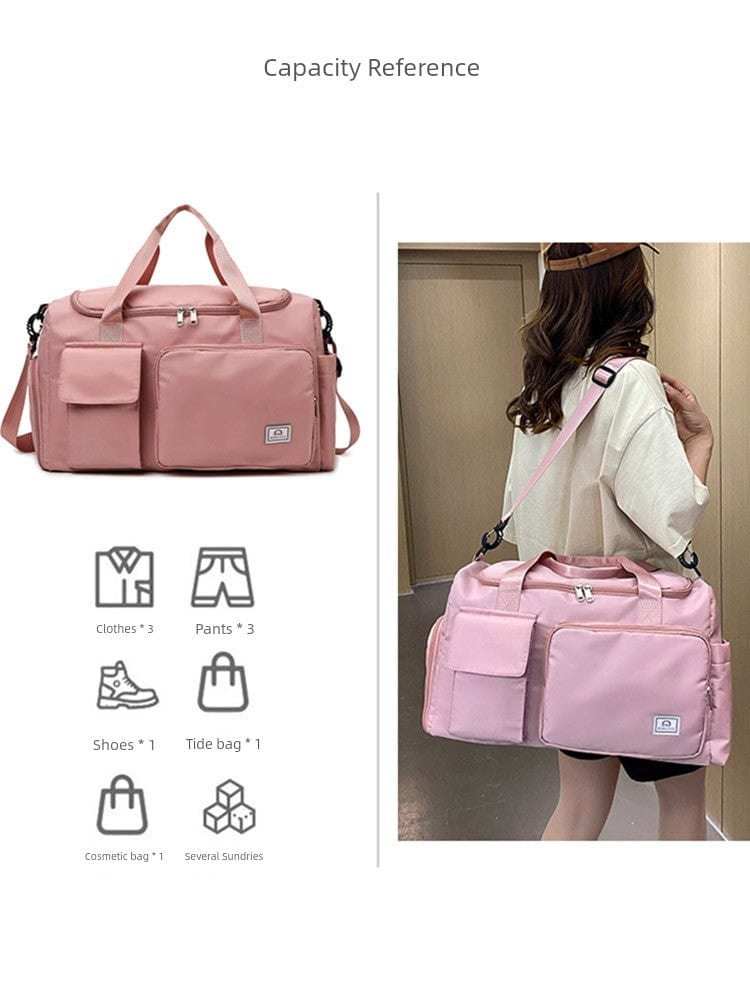 Large capacity North Tide Oxford travel bag by SHOWLU FASHION STORE, lightweight, foldable, suitable for women’s outdoor travel and luggage.