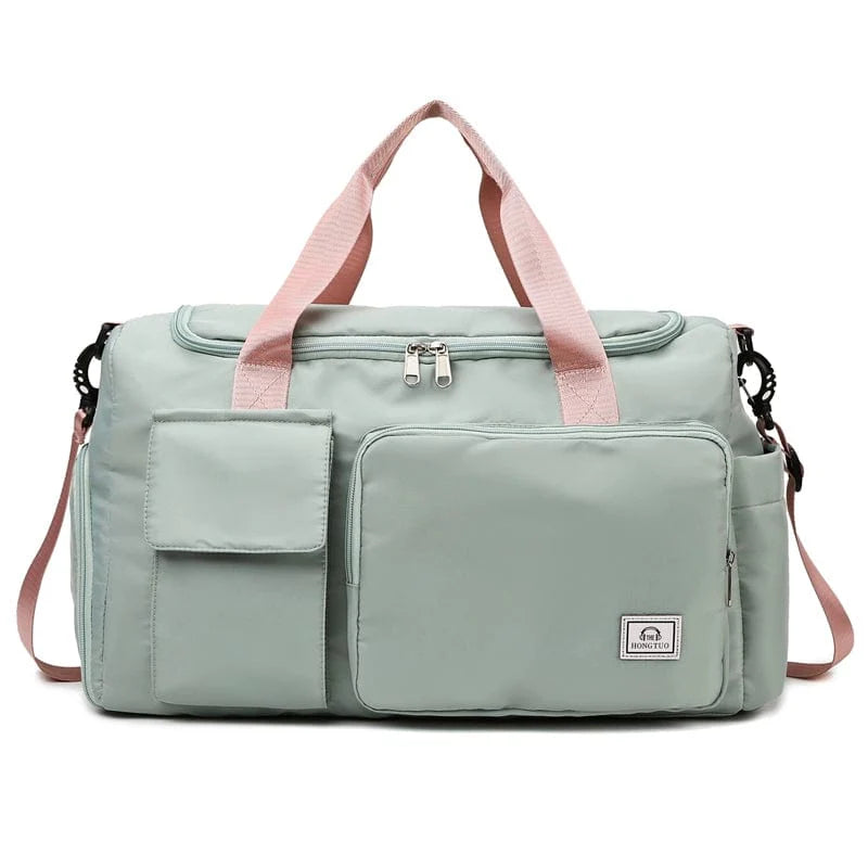 Large capacity Oxford travel bag for women by SHOWLU FASHION, lightweight, folding design, suitable for outdoor travel and school use.