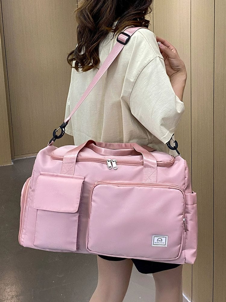 Large capacity South Tide Oxford travel bag by SHOWLU FASHION STORE, lightweight folding handbag for women’s outdoor and travel use.