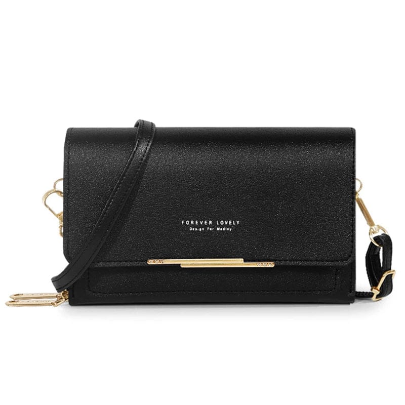 Showlu women's PU leather wallet with large capacity, multi-card slots, casual shoulder bag design, suitable for carrying mobile phones.