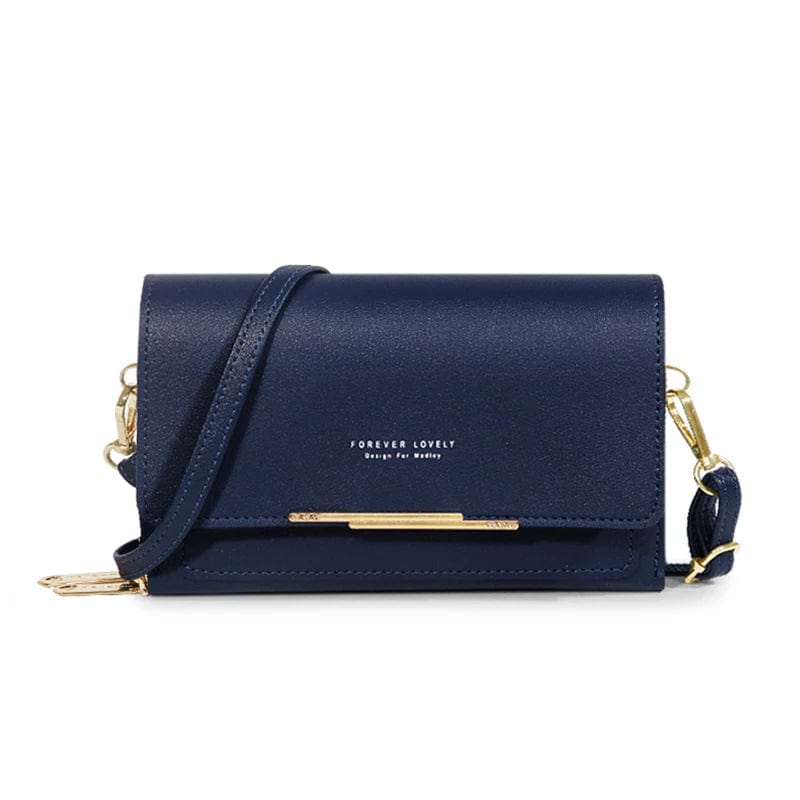 Showlu women's PU leather wallet with large capacity, multi-card slots, casual shoulder handbag, suitable for mobile phones and daily use.