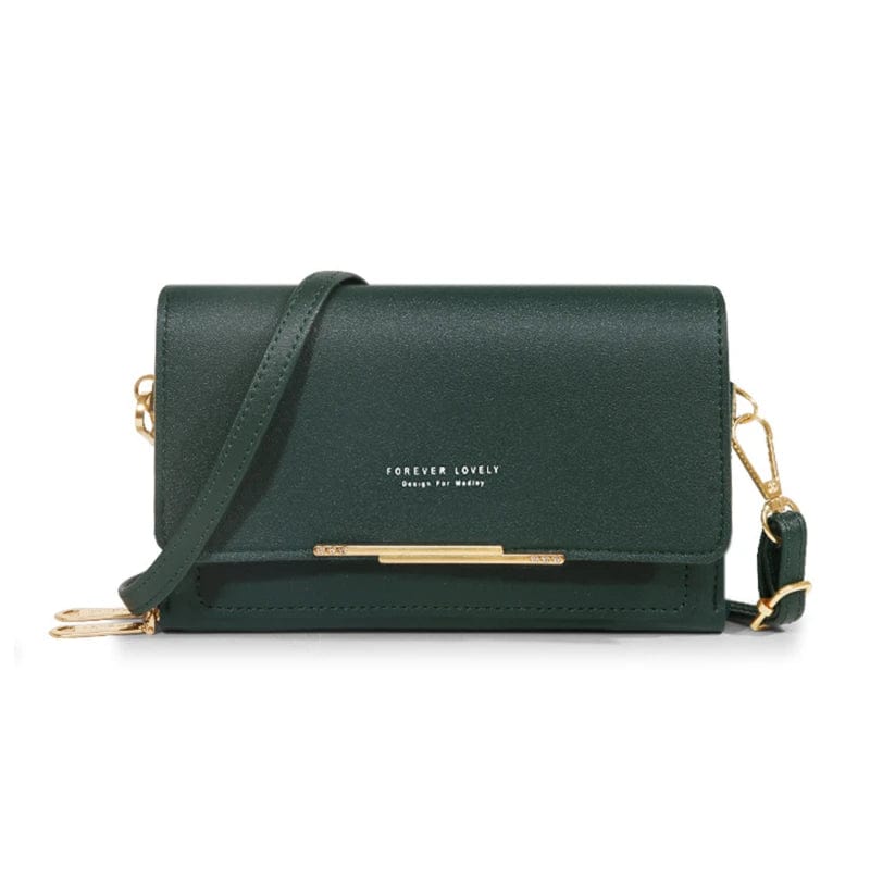 Showlu Women's PU leather wallet and shoulder handbag with large capacity, multi-card slots, casual style, and space for mobile phone.
