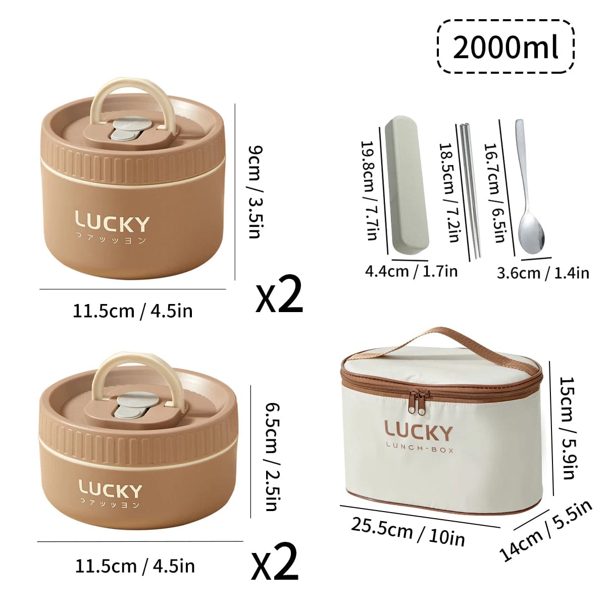 WORTHBUY Microwave Food Container Anti Scalding Insulated Lunch Box Stackable Mini Thermal Bento Box Set With Cutlery&Bag - SHOWLU FASHION STORE