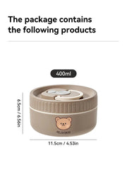 WORTHBUY Portable Insulated Lunch Box 304 Stainless Steel Thermal Bento Box Leak Proof Microwave Safe Salad Food Container Box - SHOWLU FASHION STORE