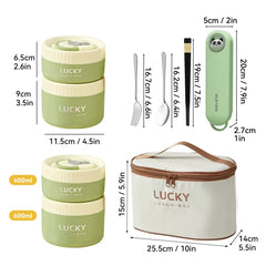 WORTHBUY Sealed Lunch Box 304 Stainless Steel Insulated Bento Box Portable Leak Proof Thermal Food Container Microwave Soup Jar - SHOWLU FASHION STORE