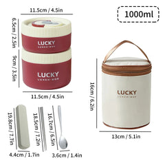 WORTHBUY Sealed Lunch Box 304 Stainless Steel Insulated Bento Box Portable Leak Proof Thermal Food Container Microwave Soup Jar - SHOWLU FASHION STORE