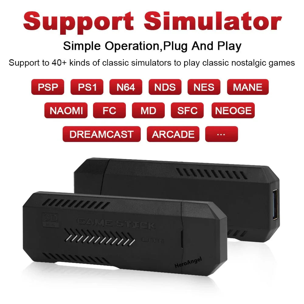 Pogopirate X2 Plus Retro Video Game Console with wireless controllers, 4K HD output, 40,000+ games for PSP and PS1.