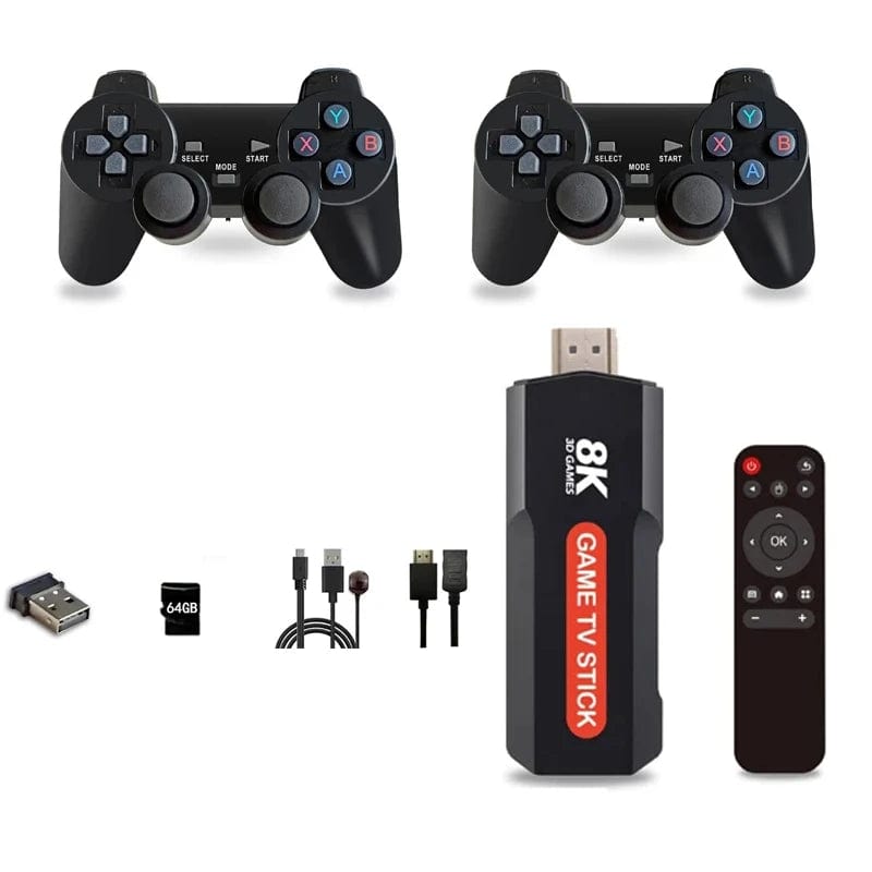 X2 Smart Game Stick Android 12 Amlogic S905 Dual Controller Retro Game Consoles HD 8K Dual WiFi 4G 5G N64 GBA 64GB 10000 Game - SHOWLU FASHION STORE