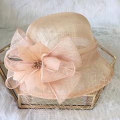 X4123 Retro British Veil Fascinators Linen Gauze Cap Women Mesh Hat Ladies Banquet Hat Sun Shade Summer Hat Women Millinery Cap - SHOWLU FASHION STORE