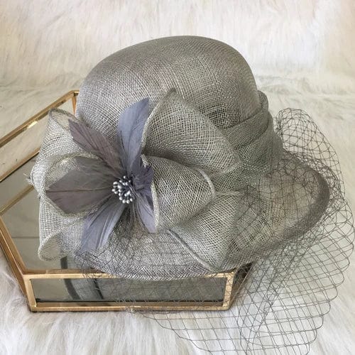 X4123 Retro British Veil Fascinators Linen Gauze Cap Women Mesh Hat Ladies Banquet Hat Sun Shade Summer Hat Women Millinery Cap - SHOWLU FASHION STORE