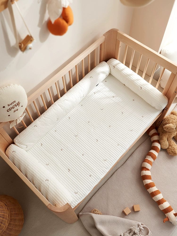 Jessie Bei Baby Crib Bumper by SHOWLU FASHION STORE, soft cylindrical bed pillow for anti-collision and added sleeping comfort.