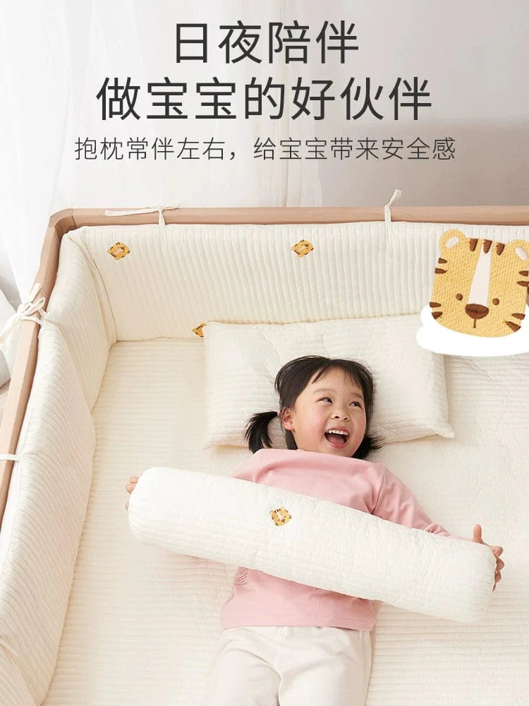 Jessie Bei Baby Crib Bumper by SHOWLU FASHION STORE, soft cylindrical anti-collision bed pillow for baby sleep safety and comfort.