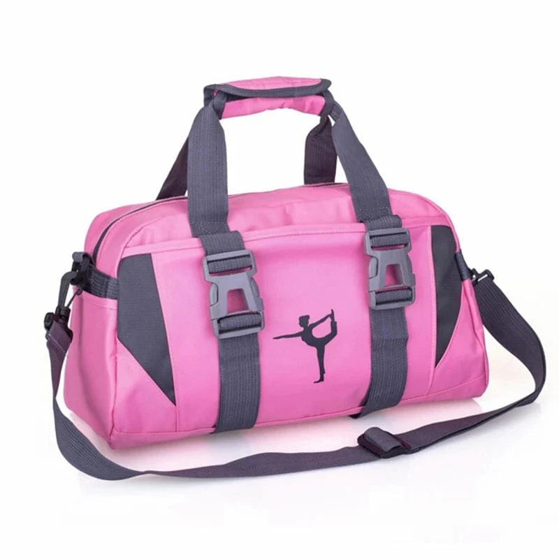 Showlu Fashion waterproof nylon yoga fitness bag with shoulder strap for women, ideal for travel, gym, and sports activities.