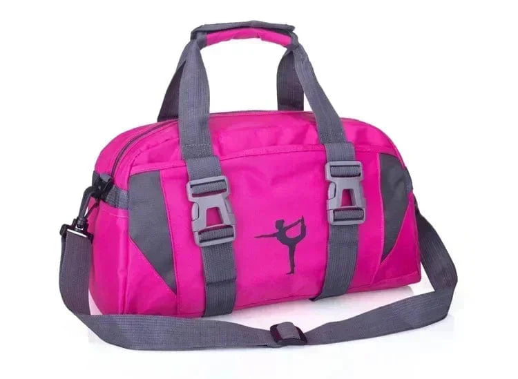 Showlu Fashion waterproof nylon yoga and fitness duffel bag with shoulder strap, ideal for women's travel, gym, and sports accessories.