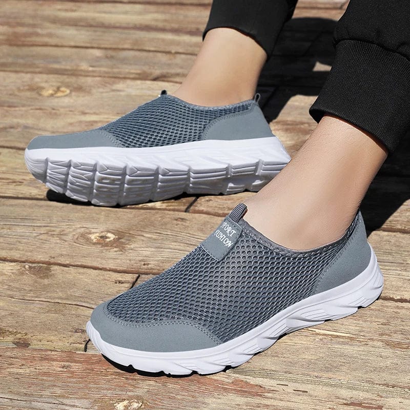 Men's YRZL mesh running shoes by SHOWLU FASHION STORE, lightweight breathable slip-on sneakers for summer sports and active wear.