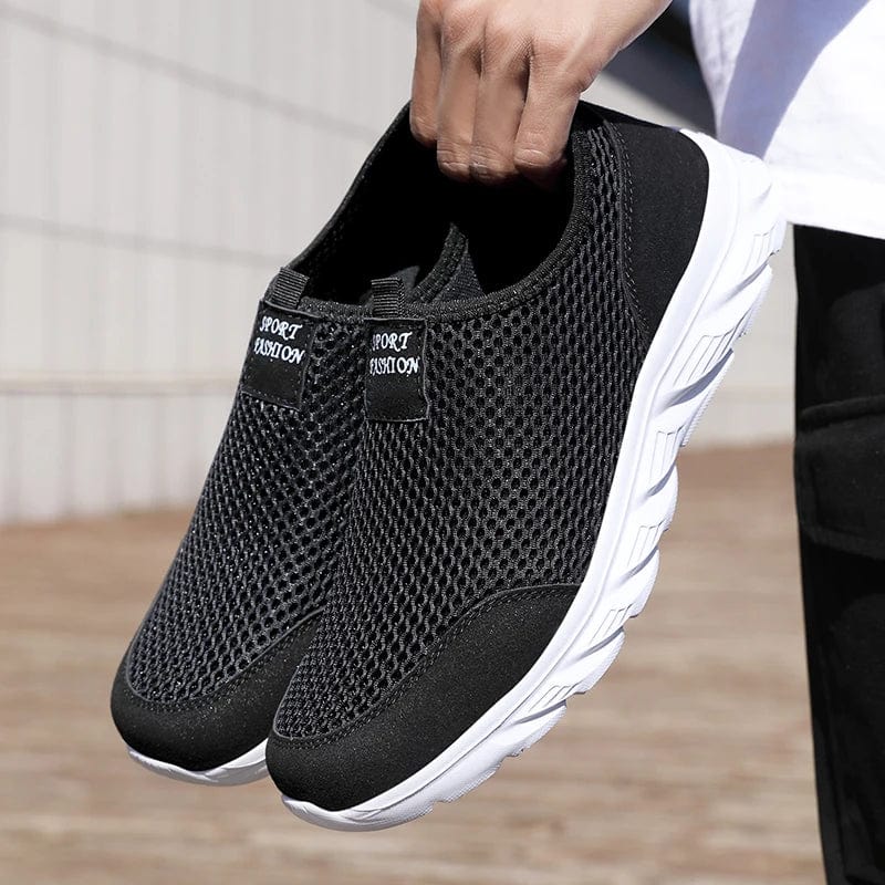 Men's YRZL mesh running shoes by SHOWLU FASHION STORE, lightweight breathable slip-on sneakers for sports and summer wear.
